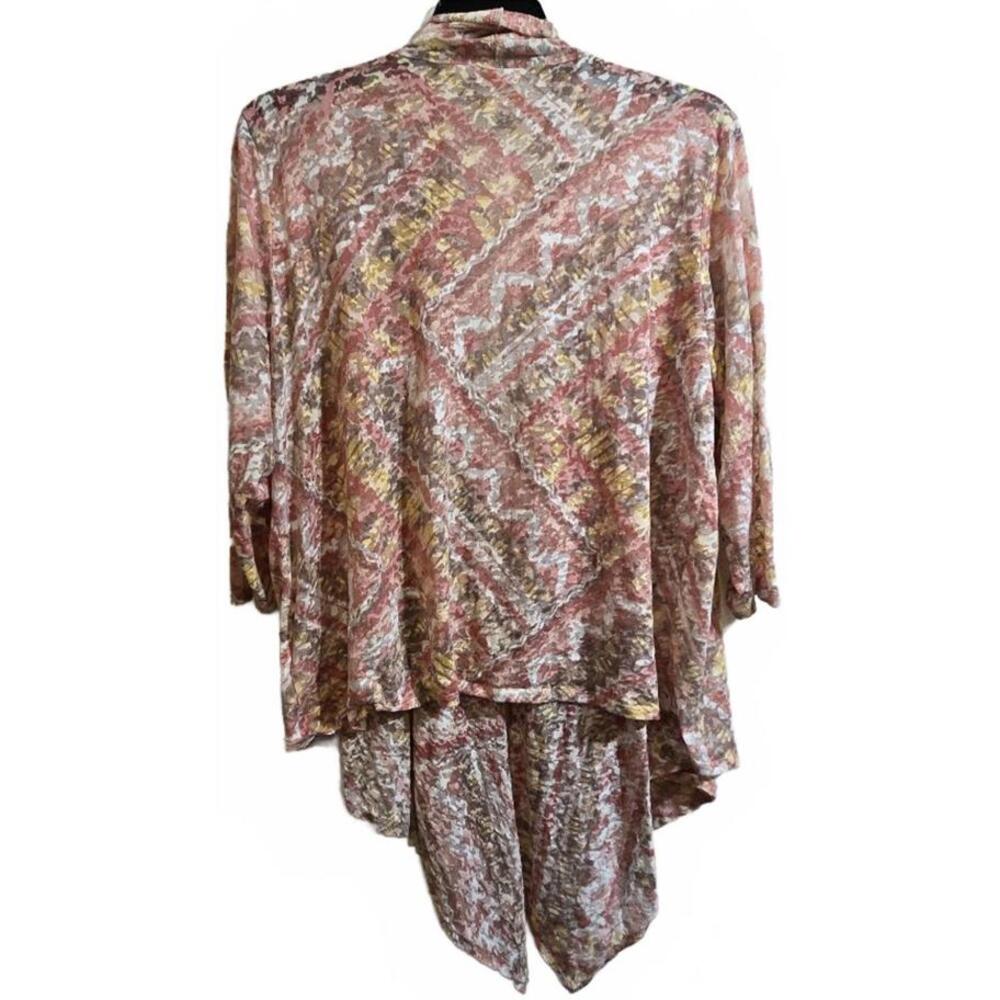 Ruby Rd Pink Patterned Open Front Cardigan Plus S… - image 2